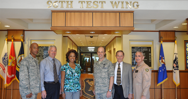 Jennifer  meeting with Base Commanders to address base encroachment issues and other military needs