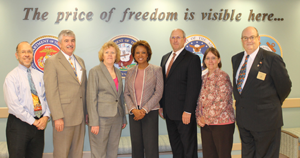 Jennifer meets with staff at Lake City VA Hospital